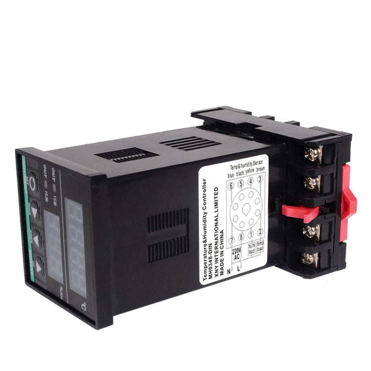 SINOTIMER MH0348-DIN Intelligent High-Precision Temperature Humidity Controller Guide Rail Instal...
