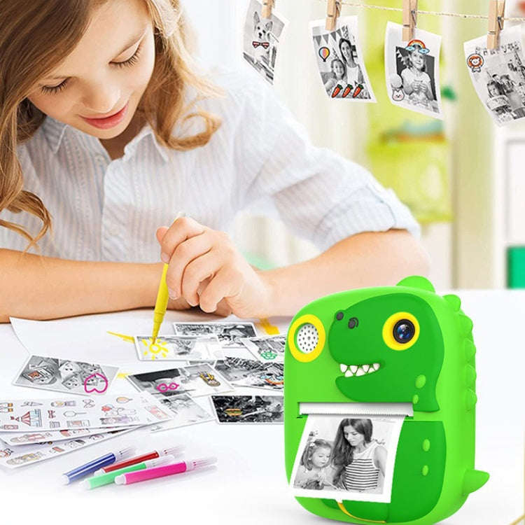 2.4 Inch 1080P HD Instant Printing Camera Children Thermal Printer With 32G TF Card(Blue)