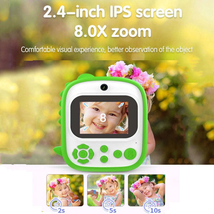 2.4 Inch 1080P HD Instant Printing Camera Children Thermal Printer With 32G TF Card(Blue)