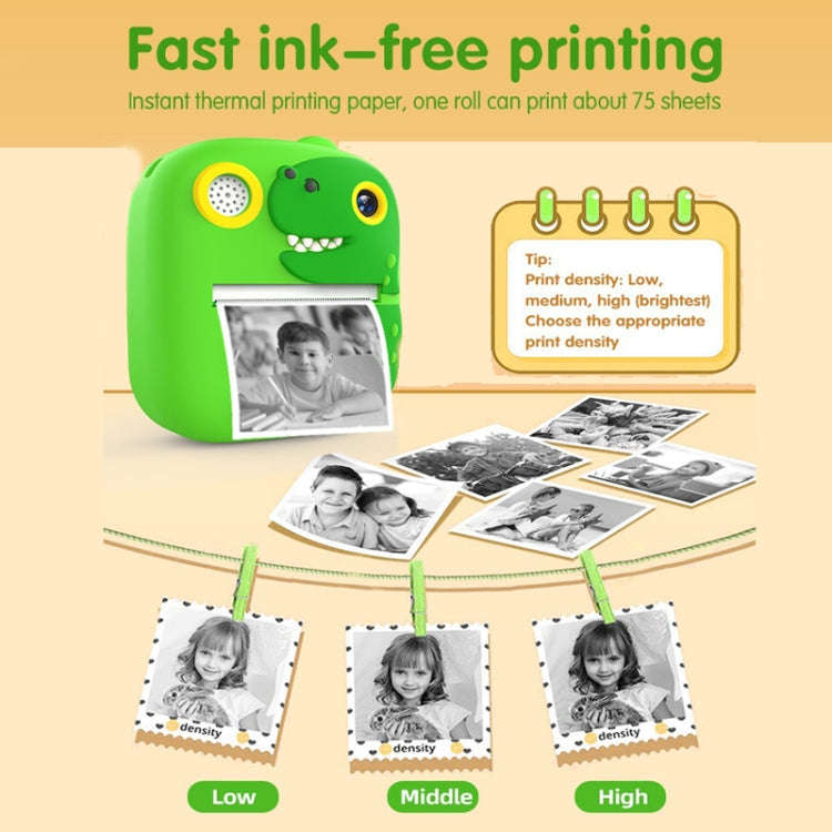 2.4 Inch 1080P HD Instant Printing Camera Children Thermal Printer With 32G TF Card(Blue)