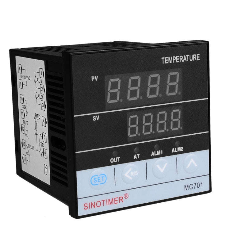 SINOTIMER MC701 Universal Input Short Case PID Intelligent Temperature Controller Meter Heating C...