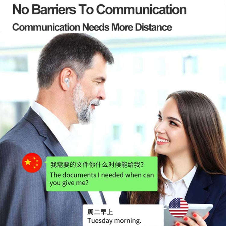 Hishell Y113 Smart Voice Translator Earphone Wireless Earbuds Real Time Instant Online 40 Languag...