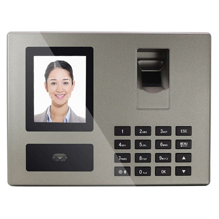 FA03 Intelligent Voice Prompt Face Recognition Fingerprint Attendance Machine(English with US Plug)