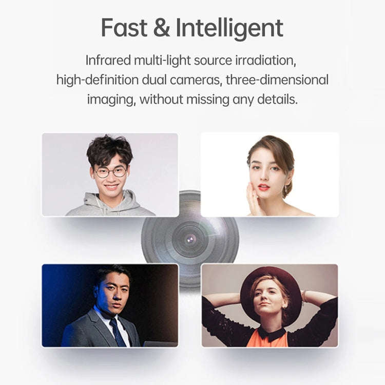 FA03 Intelligent Voice Prompt Face Recognition Fingerprint Attendance Machine(English with US Plug)