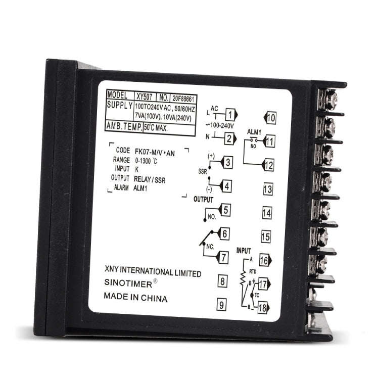 SINOTIMER XY507 Smart Temperature Control Instrument Short Shell PID Heating Relay SSR Solid Stat...