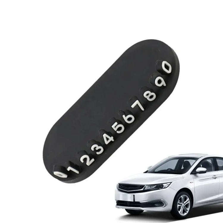 3D Temporary License Plate Removal Ornaments Anti-slip Base(Black)