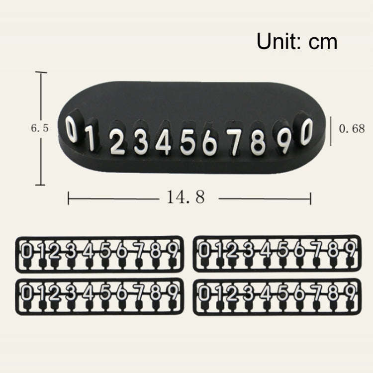 3D Temporary License Plate Removal Ornaments Anti-slip Base(Black)