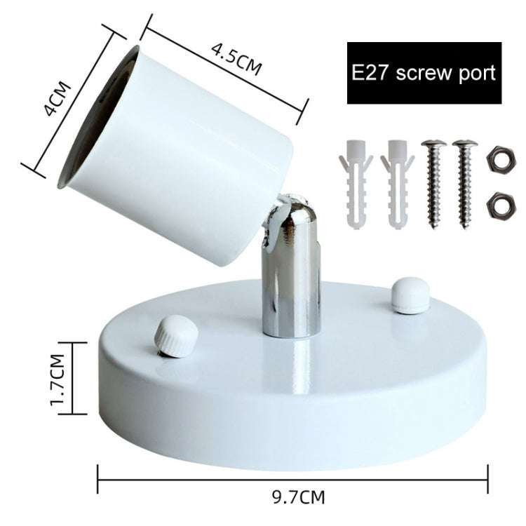 E27 Screw Mount Metal Retro Universal Lampholder Lamp Fittings, Color: Golden