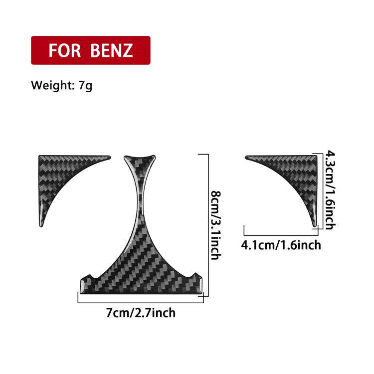 For Mercedes-Benz G-Class W463 3pcs /Set Rear Drain Cup Holder Sticker(Black)