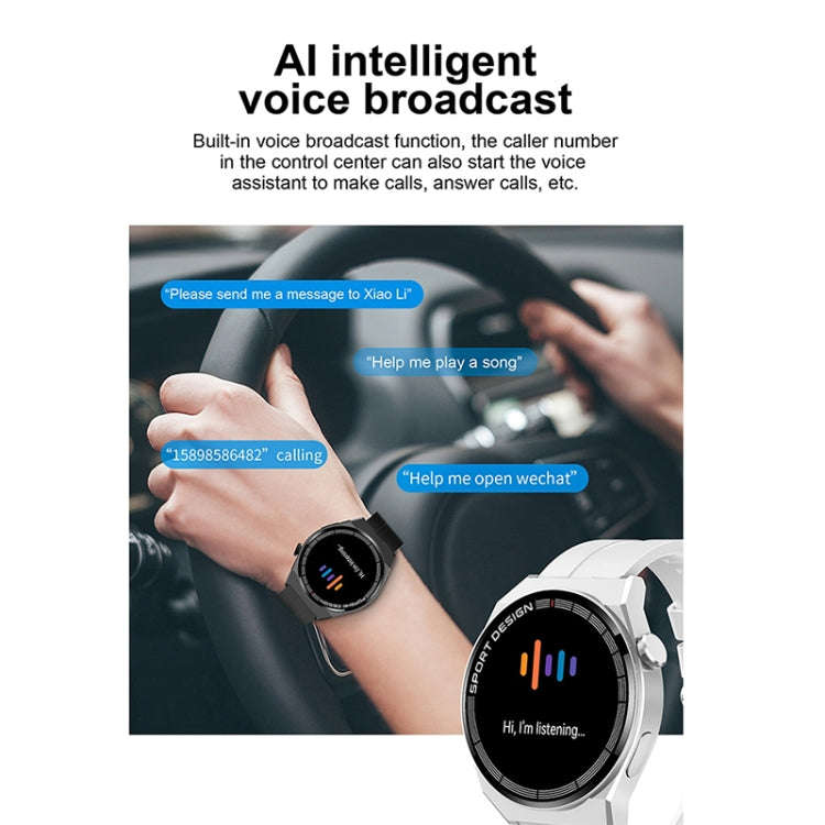 GT3Pro 1.28-Inch Health Monitoring Bluetooth Call Smart Watch With NFC, Color: Black Leather