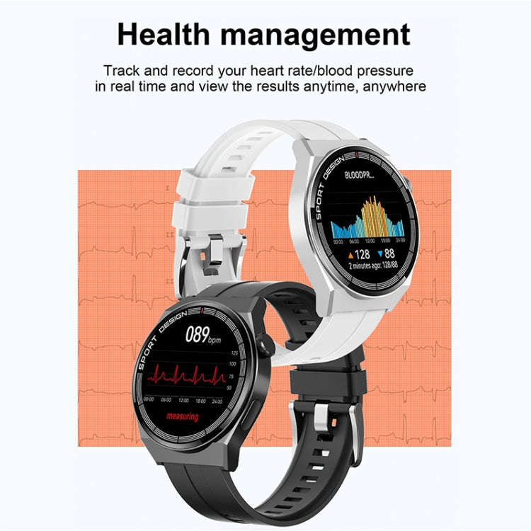 GT3Pro 1.28-Inch Health Monitoring Bluetooth Call Smart Watch With NFC, Color: Black Leather