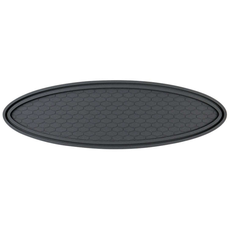 Car Center Console Ornaments Oval Anti-slip Mat, Style: Without Diamond