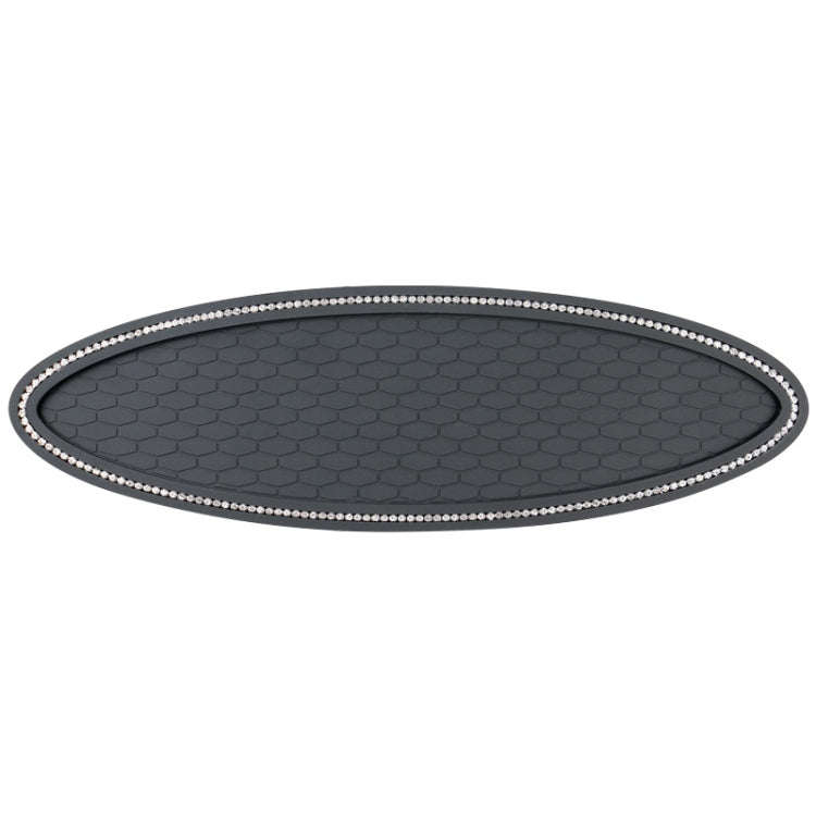 Car Center Console Ornaments Oval Anti-slip Mat, Style: With Diamond