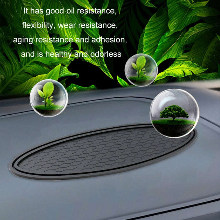 Car Center Console Ornaments Oval Anti-slip Mat, Style: With Diamond
