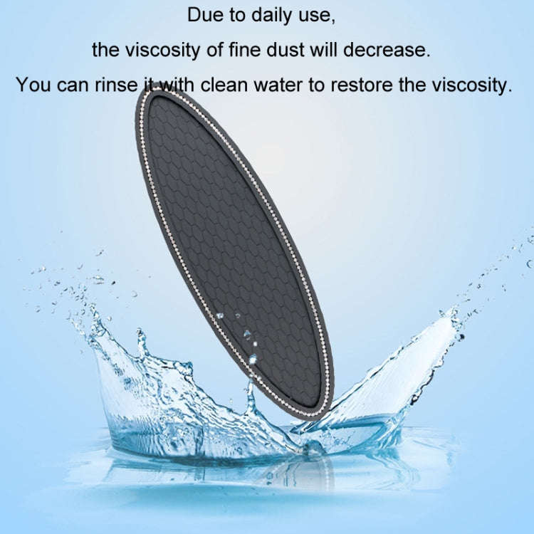 Car Center Console Ornaments Oval Anti-slip Mat, Style: Without Diamond