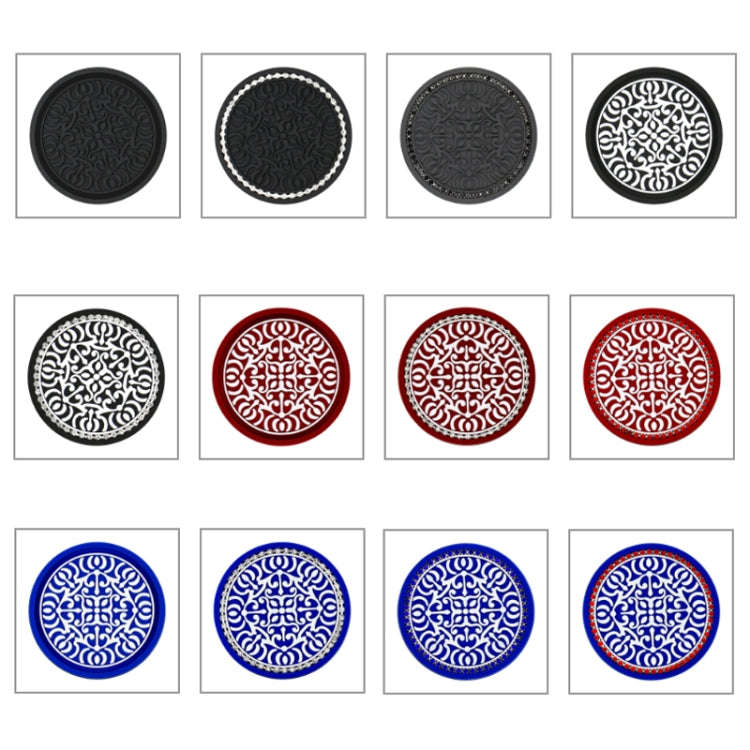 Totem Stripe Car Coaster Storage Non-Slip Insulating Mat, Color: Red White Diamond