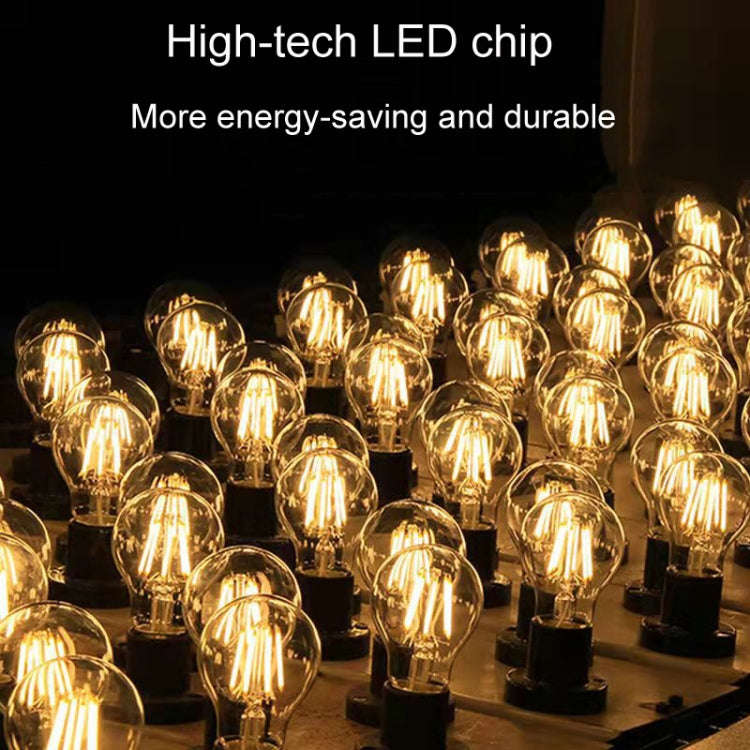 6pcs /Box G45 Bulb LED Lamp Fixture Illuminator Vintage Filament Lights, Style: Gold Large Screw(...