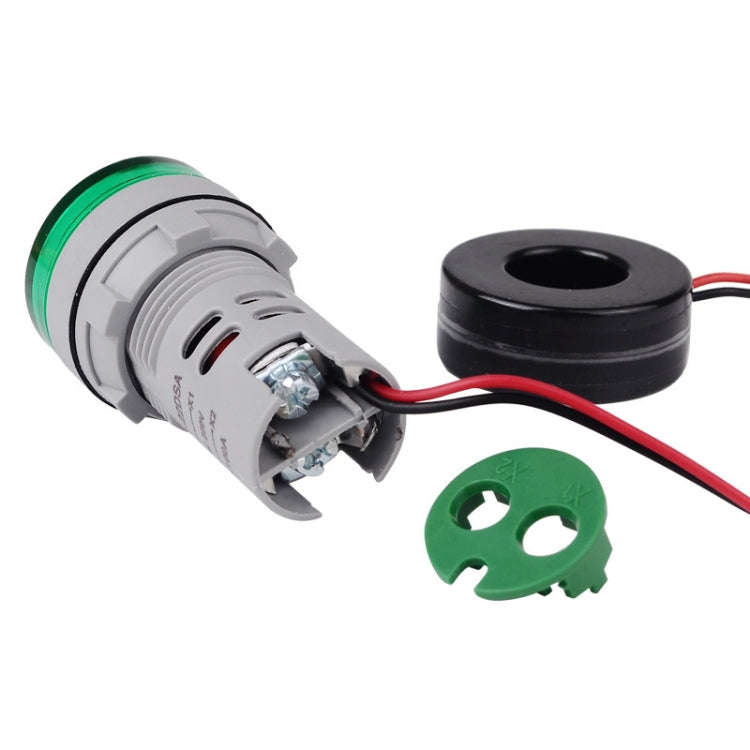 SINOTIMER ST16A Round 22mm LED Digital Signal Light 220V AC Ammeter 0-100A AC Current Indicator L...