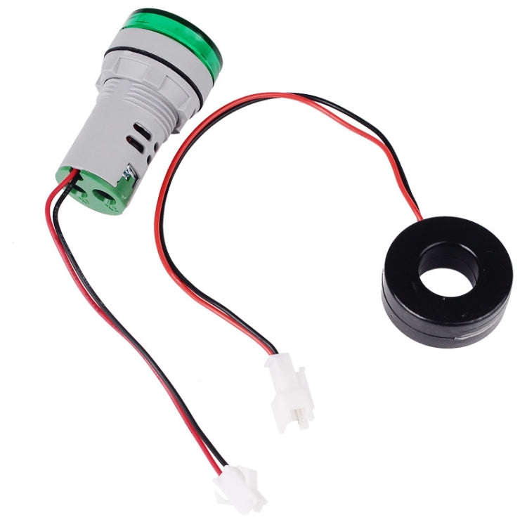 SINOTIMER ST16A Round 22mm LED Digital Signal Light 220V AC Ammeter 0-100A AC Current Indicator L...