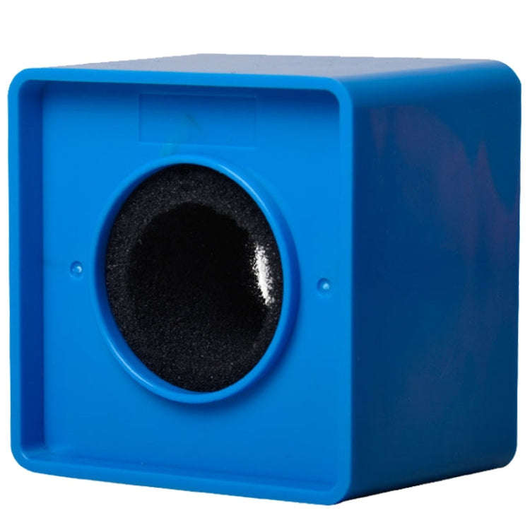 Interview Microphone Logo Flag Station, Spec: Square Blue