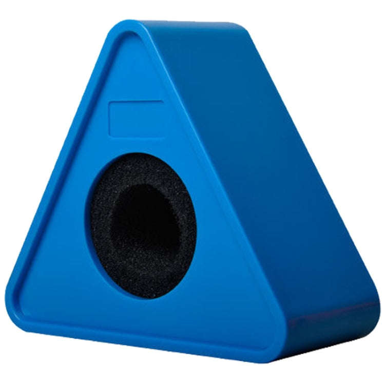 Interview Microphone Logo Flag Station, Spec: Triangular Blue