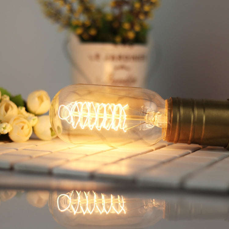 4pcs /Box T45 LED Lamp Fixture Illuminator Vintage Lights, Power: 120V 25W(Spiral Gold)