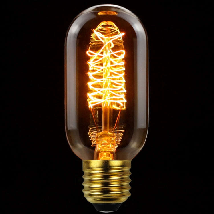 4pcs /Box T45 LED Lamp Fixture Illuminator Vintage Lights, Power: 120V 25W(Spiral Gold)