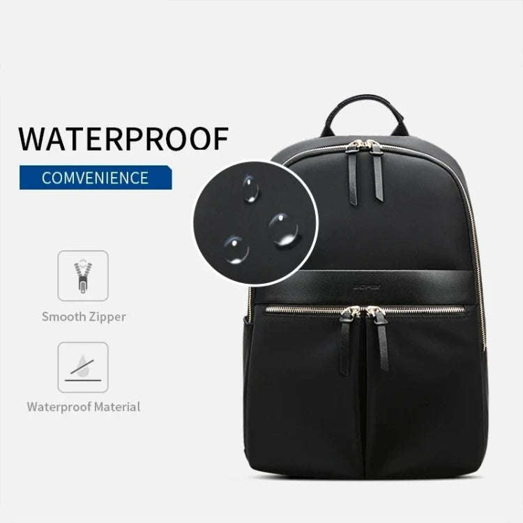 Bopai 14-inch Laptop Casual Lightweight Waterproof Backpack(Black)