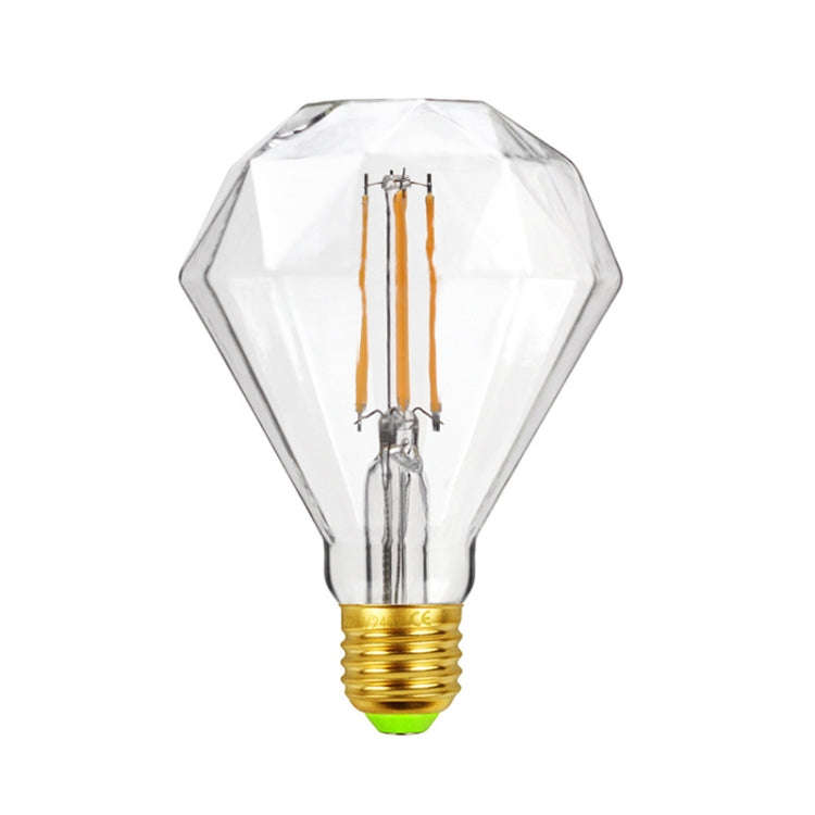 E27 Screw Port LED Vintage Light Shaped Decorative Illumination Bulb, Style: Flat Diamond Transpa...