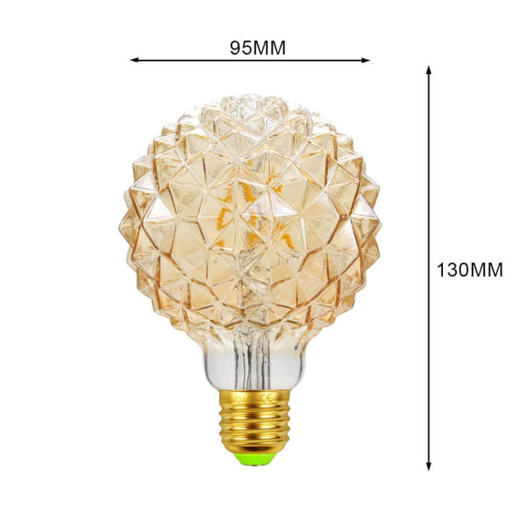 E27 Screw Port LED Vintage Light Shaped Decorative Illumination Bulb, Style: G95 Outer Pineapple ...