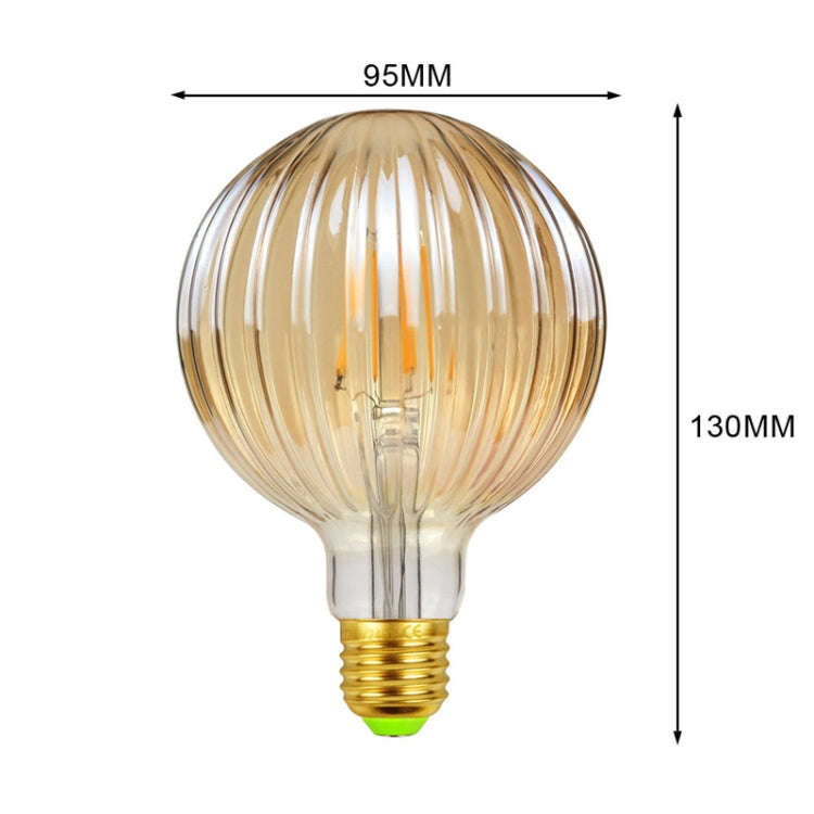 E27 Screw Port LED Vintage Light Shaped Decorative Illumination Bulb, Style: G95 Watermelon Gold(...