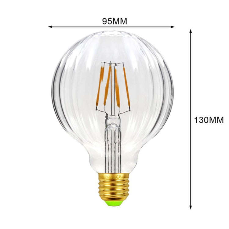 E27 Screw Port LED Vintage Light Shaped Decorative Illumination Bulb, Style: G95 Watermelon Trans...