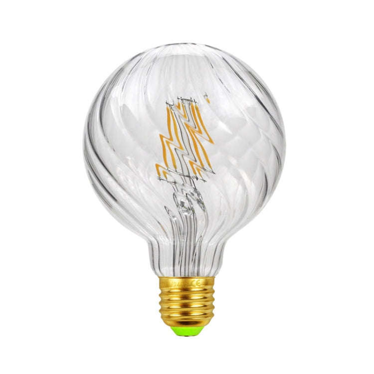 E27 Screw Port LED Vintage Light Shaped Decorative Illumination Bulb, Style: G95 Oblique Transpar...