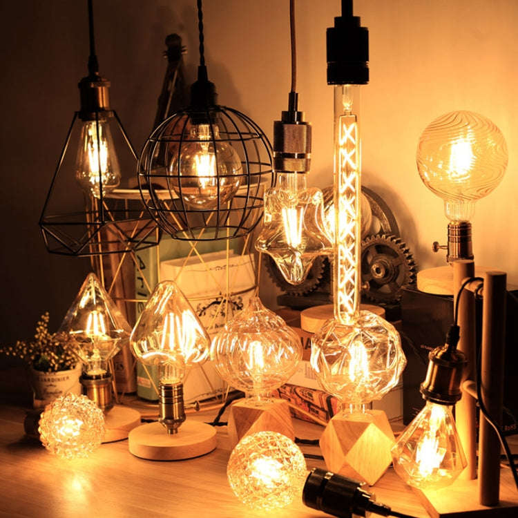 E27 Screw Port LED Vintage Light Shaped Decorative Illumination Bulb, Style: G125 Watermelon Gold...