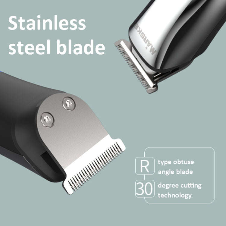 MARSKE 6 In 1 Hair Clipper Grooming Set Rechargeable Razor Carving Nose Hair Trimmer US Plug