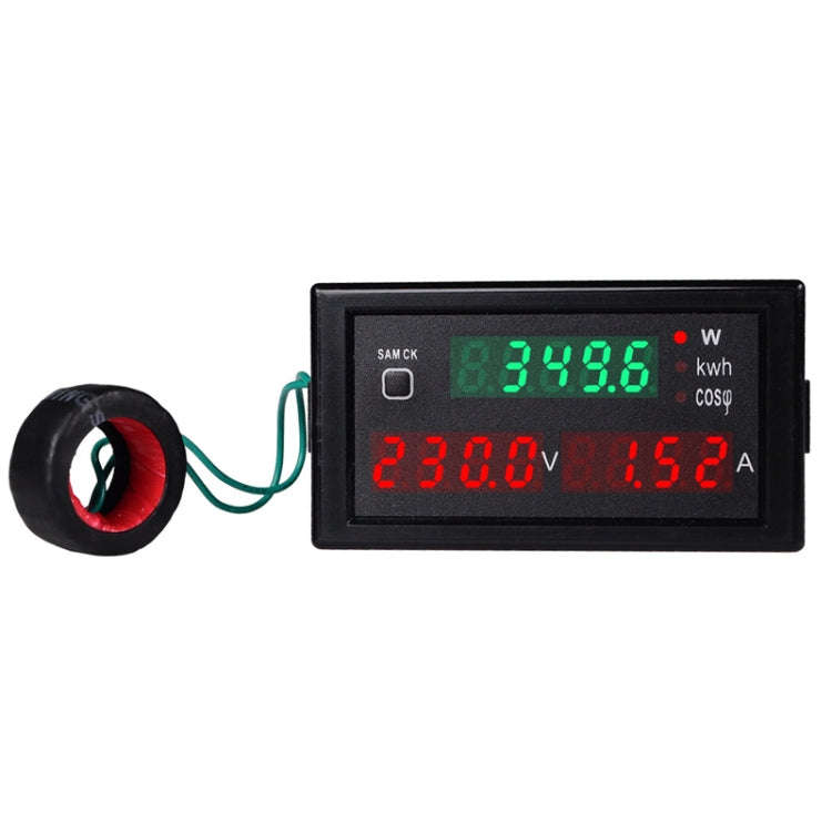 SINOTIMER SPM001 AC LED Digital Voltmeter Frequency Factors Meter Power Monitor, Specification: A...