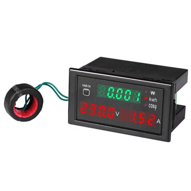 SINOTIMER SPM001 AC LED Digital Voltmeter Frequency Factors Meter Power Monitor, Specification: A...