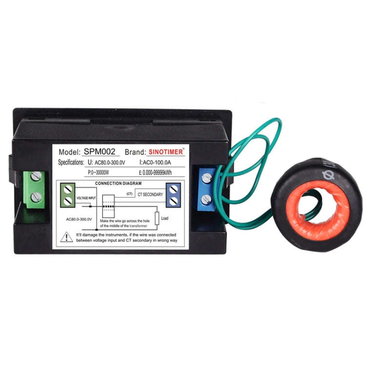SINOTIMER SPM002 Liquid Crystals AC Digital Voltage And Current Meter Power Monitor, Specificatio...