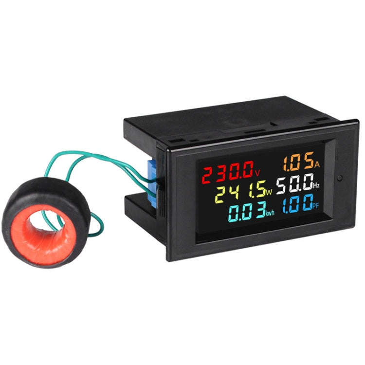 SINOTIMER SPM003 AC LED Digital Voltmeter Frequency Factors Meter Power Monitor, Specification: A...