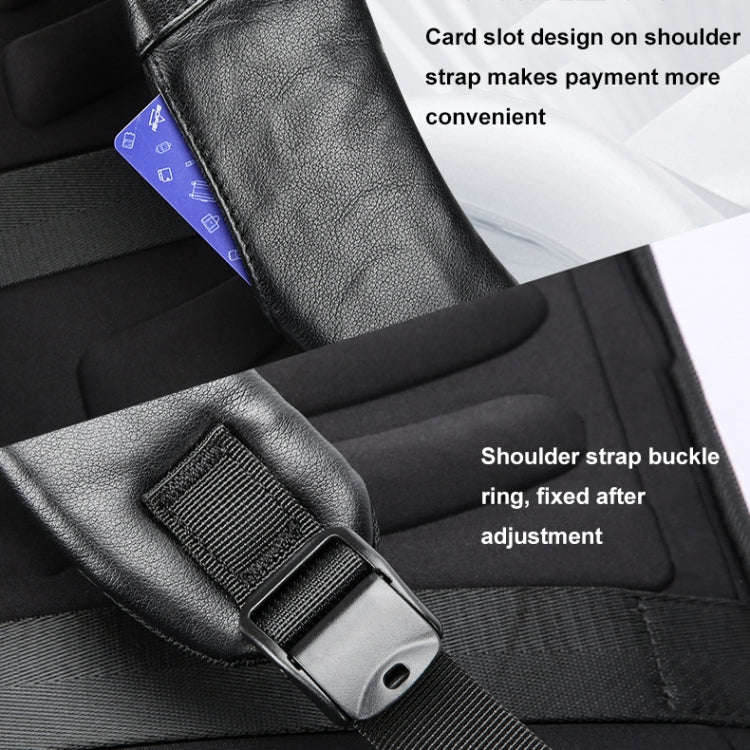 Bopai Large-Capacity Waterproof Business Laptop Backpack With USB+Type-C Port, Color: Black