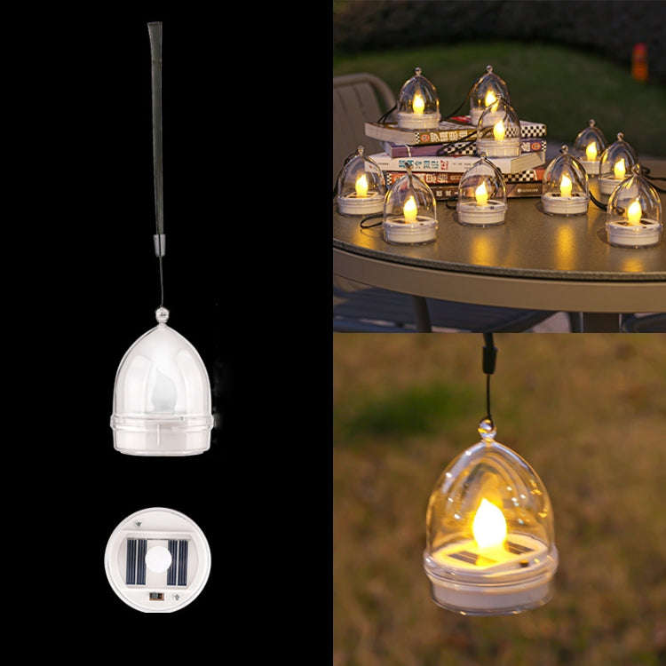 Solar Candle Light Outdoor Courtyard Villa Garden Waterproof Decoration Light, Spec: Round Model ...