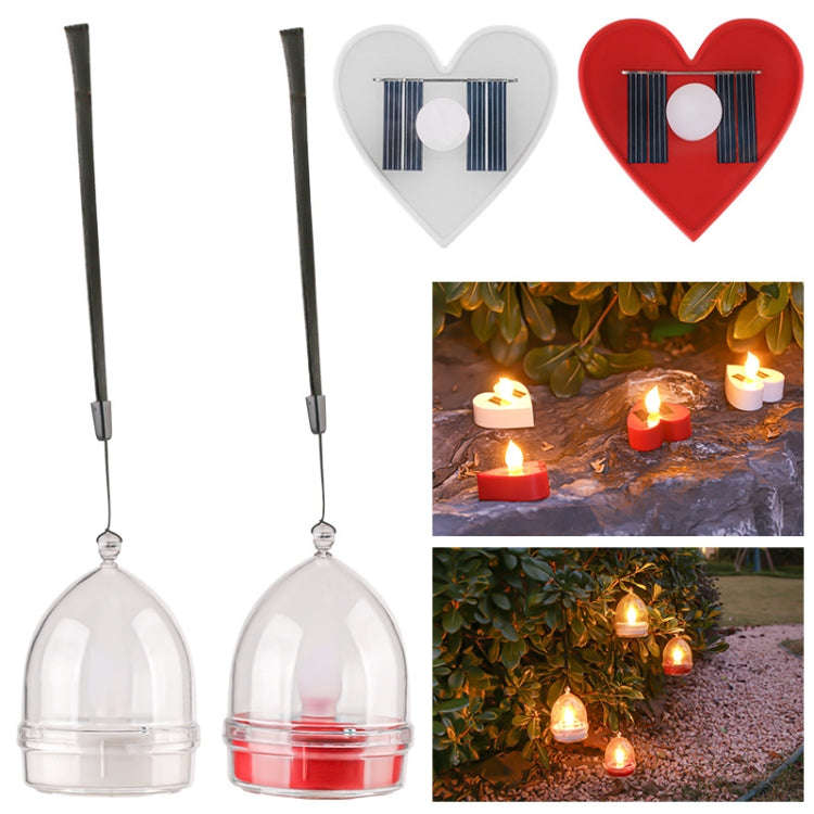 Solar Candle Light Outdoor Courtyard Villa Garden Waterproof Decoration Light, Spec: Heart Model ...