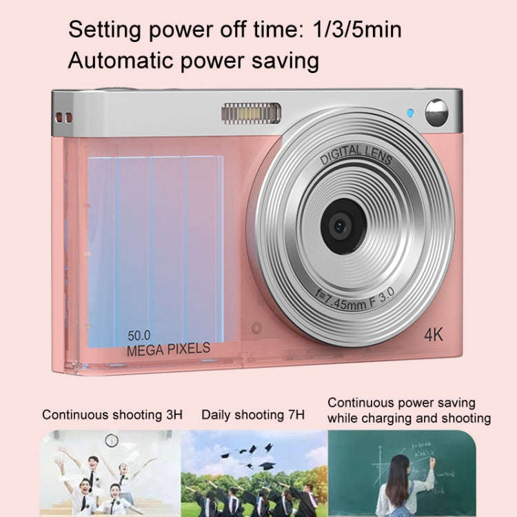50 MP HD Camera 4K Video Retro Vlog Self-Shooting Camera(White)