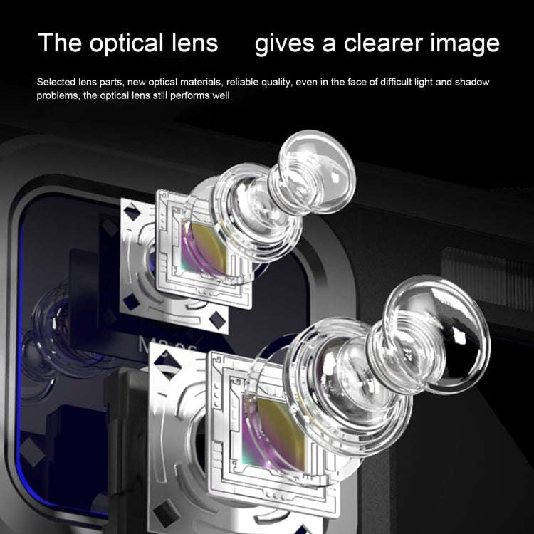4K HD Optical Dual Lens Digital Camera 50MP Dual Screen Selfie Camera, No Memory(Black)