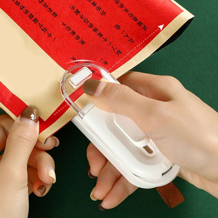 Food Packaging Sealer 2 In 1 Magnetic Mini Handheld Vacuum Sealer Machine With Cutter(White)