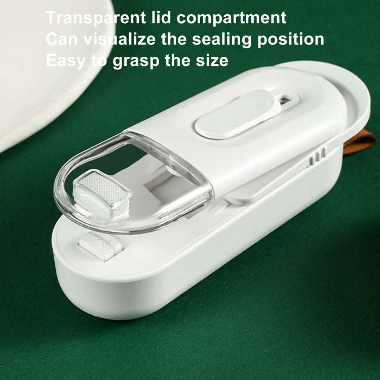 Food Packaging Sealer 2 In 1 Magnetic Mini Handheld Vacuum Sealer Machine With Cutter(Lake Blue)
