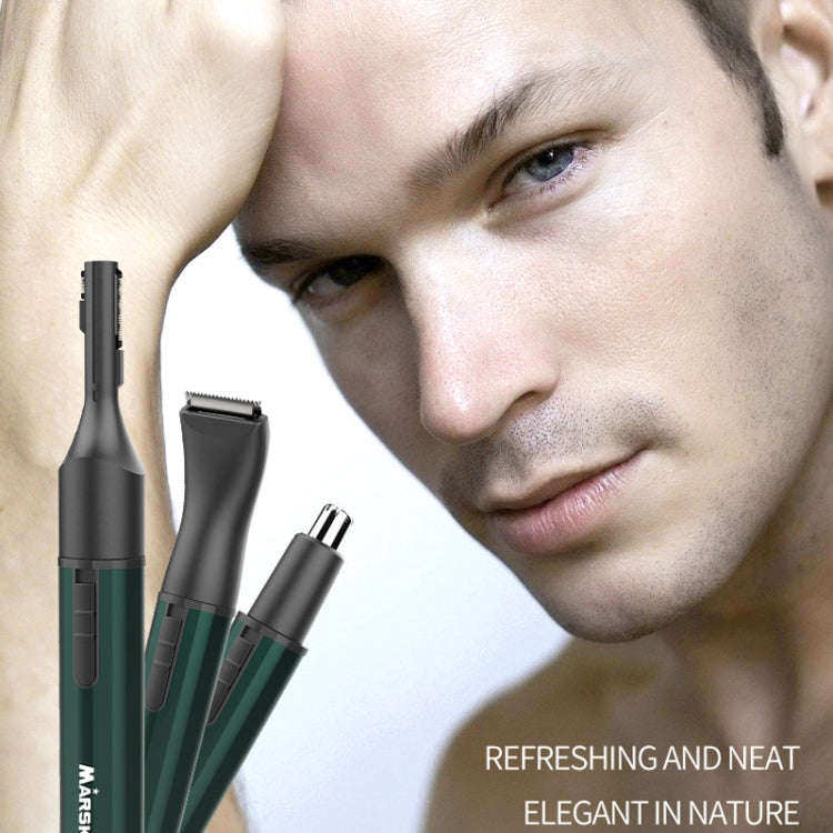 MARSKE  MS-7111 3 In 1 Electric Nose Hair Trimmer Type-C Rechargeable Grooming Instrument(Silver)