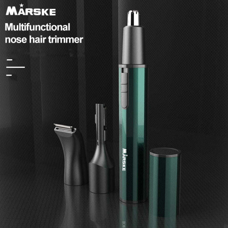 MARSKE  MS-7111 3 In 1 Electric Nose Hair Trimmer Type-C Rechargeable Grooming Instrument(Green)
