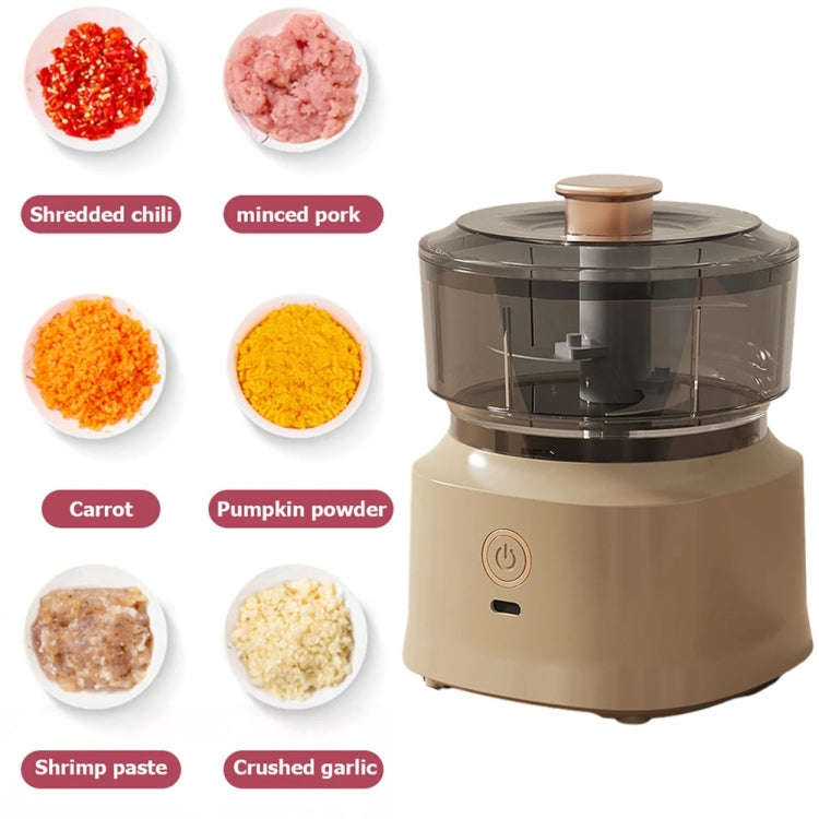 JRQ-01 Home Wireless Electric Meat Grinder Kitchen Garlic Pounder, Size: Electroplated Double-cli...