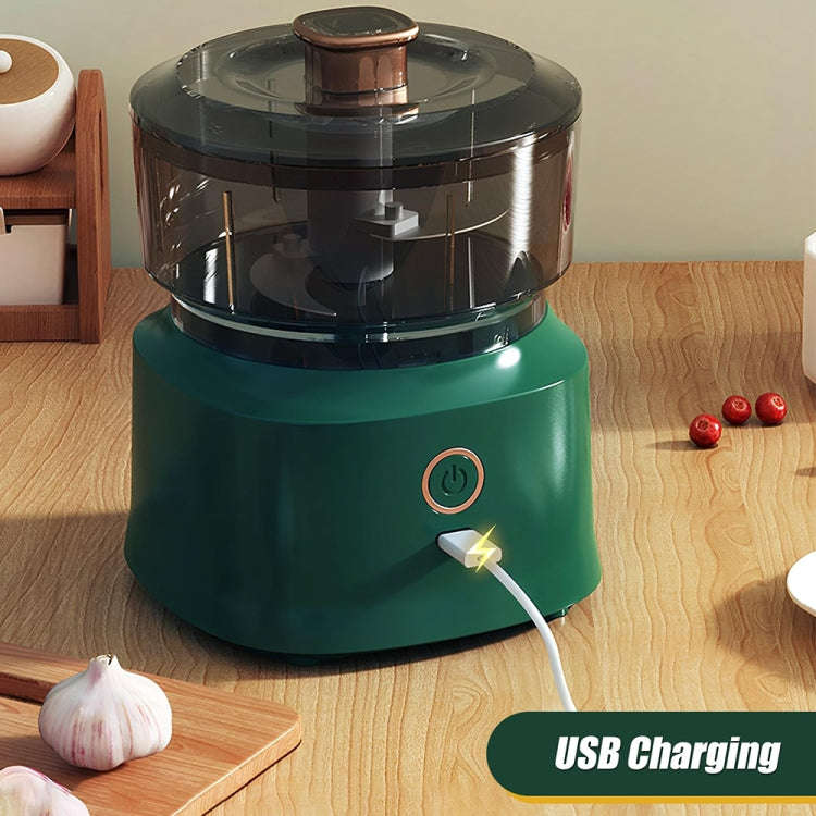 JRQ-01 Home Wireless Electric Meat Grinder Kitchen Garlic Pounder, Size: Long-press(White)